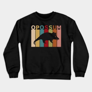 Vintage Opossum Motif Retro Lover Gift Crewneck Sweatshirt